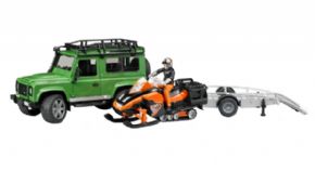 COCHE TODOTERRENO CON REMOLQUE Y MOTO DE SKI